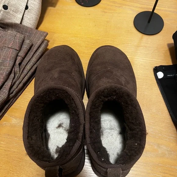 Brown Suede Ugg Mini - Picture 6 of 6